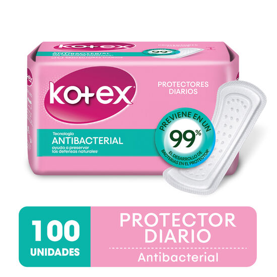 Protector Diario Kotex Antibacterial x 100 Un